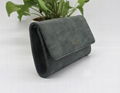 High quality PU Nubock beauty lady clutch handbag with removable metal strap  2