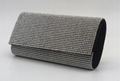 High grade beauty lady evening clutch bag silver color with inner pocket  4