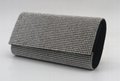 High grade beauty lady evening clutch bag silver color with inner pocket 