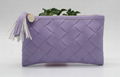 Real PU weave beauty lady clutch bag