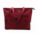 Beauty ladies nylon camouflage waterproof tote bag in garnet colour  1