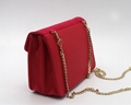 Cross pattern PU beauty ladies handbag with long detachable strap 