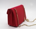 Cross pattern PU beauty ladies handbag with long detachable strap 