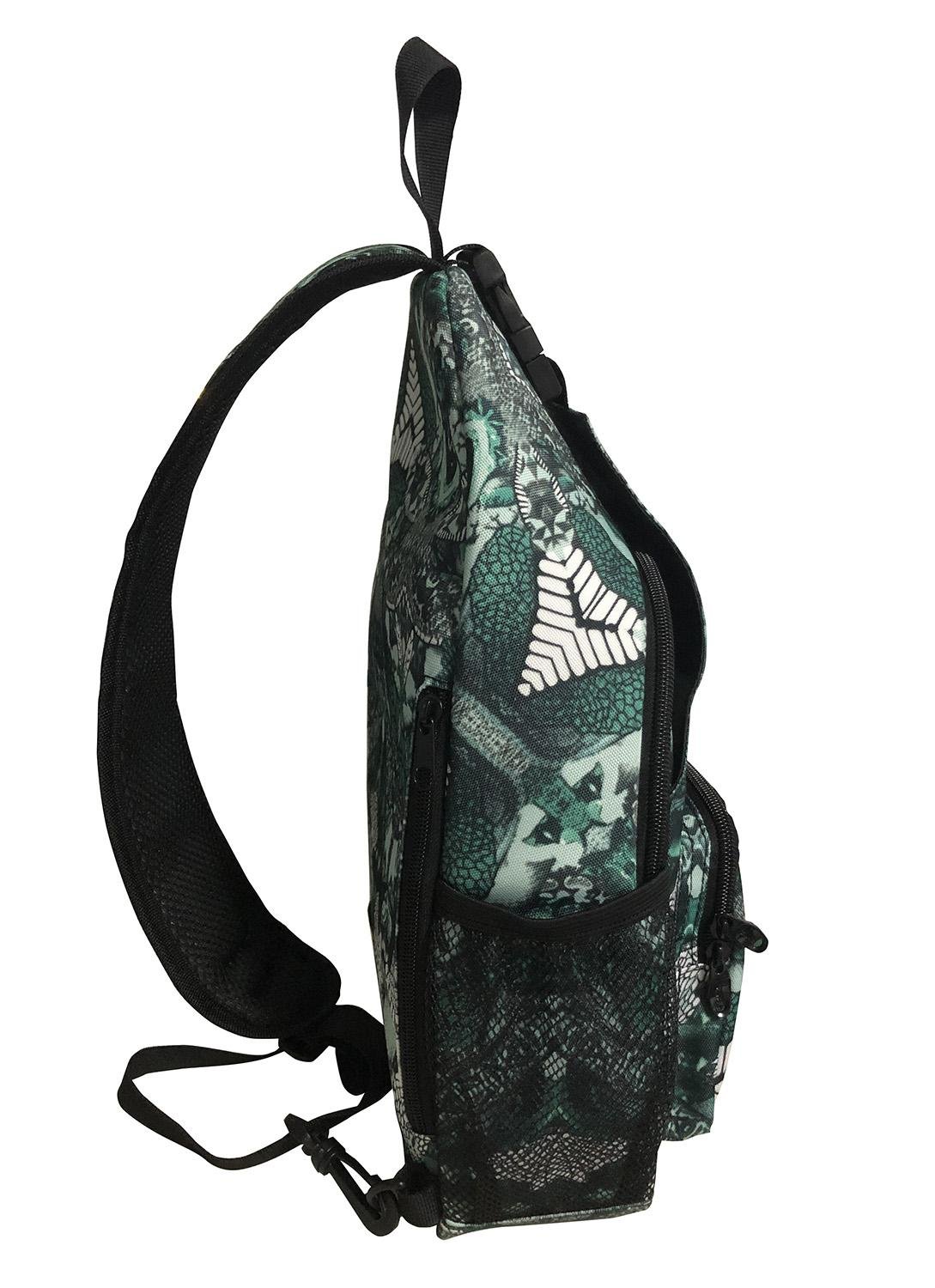 2019 latest Polyester men's cross body sling bag dark green colour  2