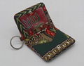 Ankara quilted cotton fashion foldable cardholder with metal ring 