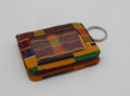 Ankara cotton quilted stylish women card holder with metal ring  1