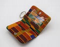 Ankara cotton quilted stylish women card holder with metal ring  3