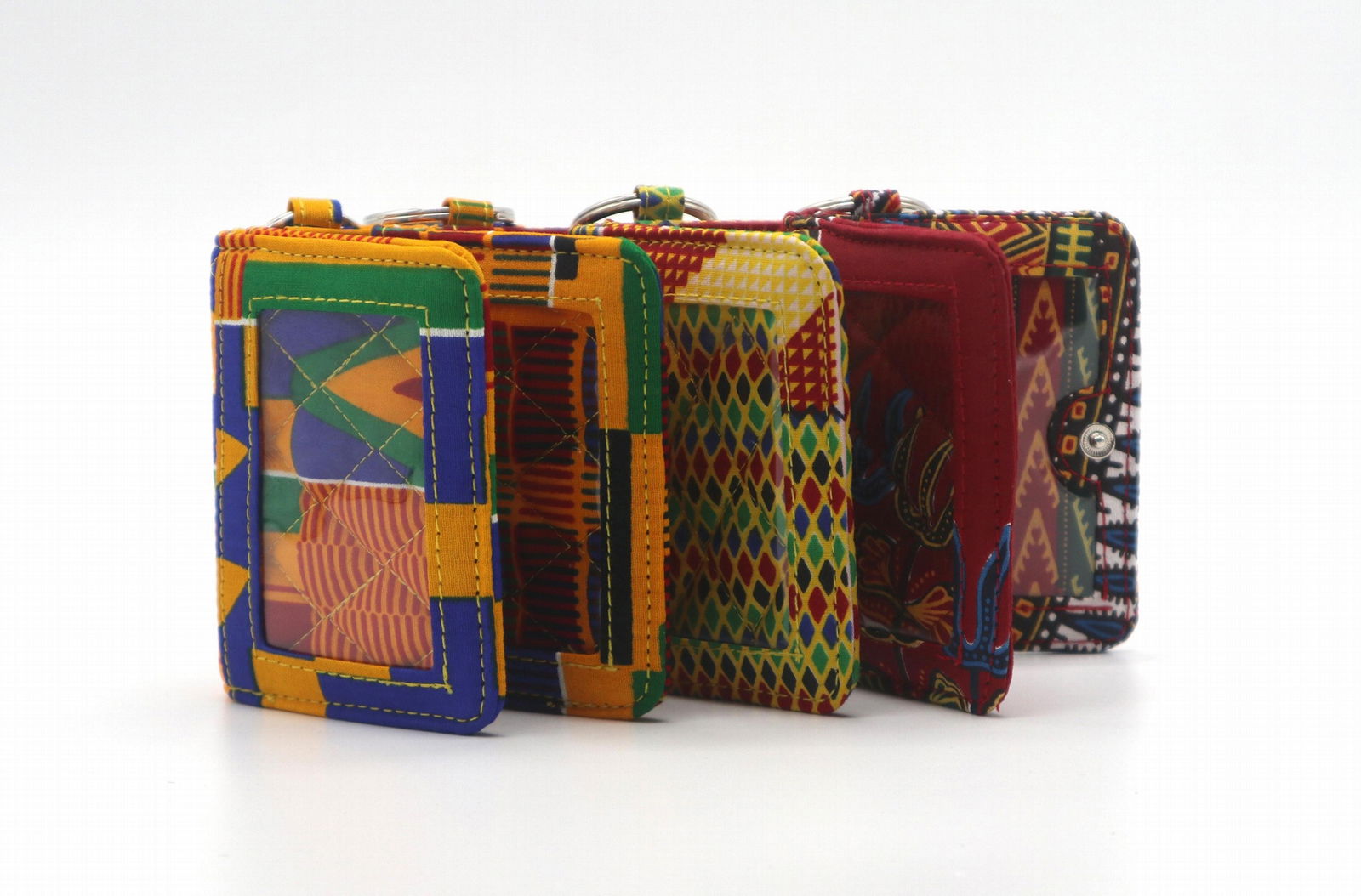 Ankara printed cotton foldable card holder for women