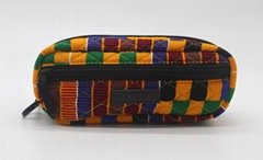 Ankara printed cotton with diamond quilted stylish pencil pouch