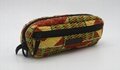 Ankara printed cotton quilted pencil case with double zippers 2