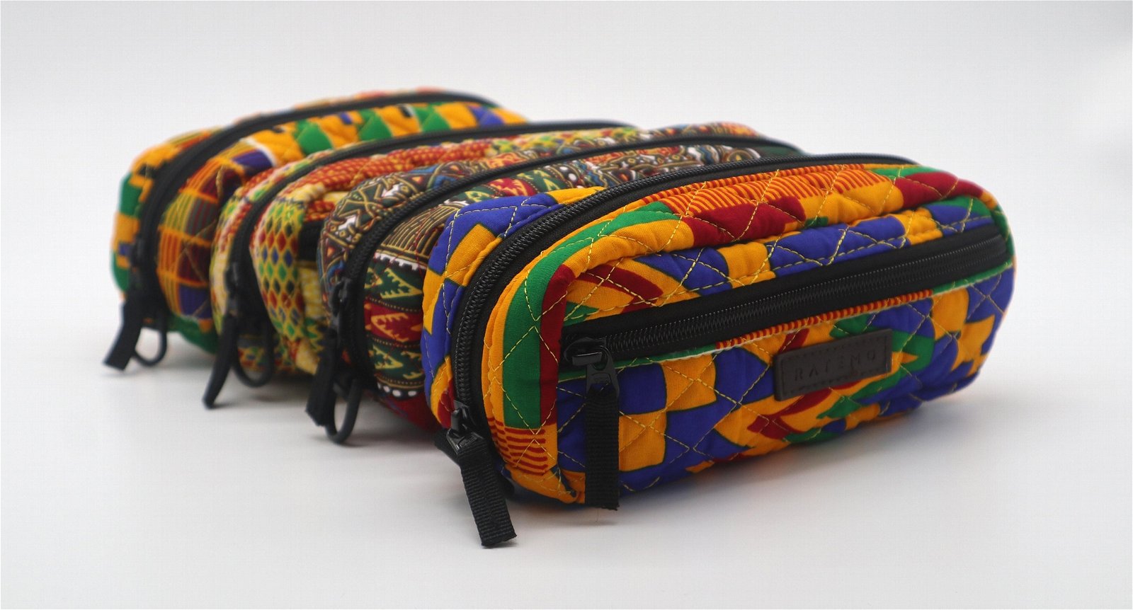 Designed ankara printed cotton stylish pencil pouch bag 2