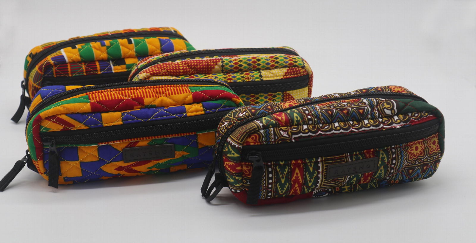 Designed ankara printed cotton stylish pencil pouch bag