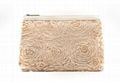 Clear PVC covered with lace fantastic large size lady clutch bag