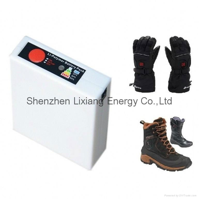 China manufacturer heated shoes battery 3.7v 3000mah lithium with LED Display