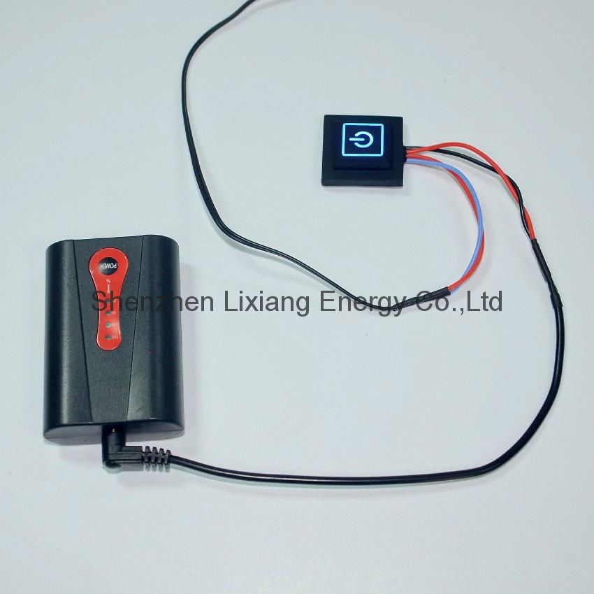 LED switch controller for heated jacket 3.3v~16.8v 3