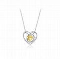 925 Sterling Silver Love Heart Necklace For Ladies Women 2