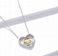 925 Sterling Silver Love Heart Necklace For Ladies Women 4