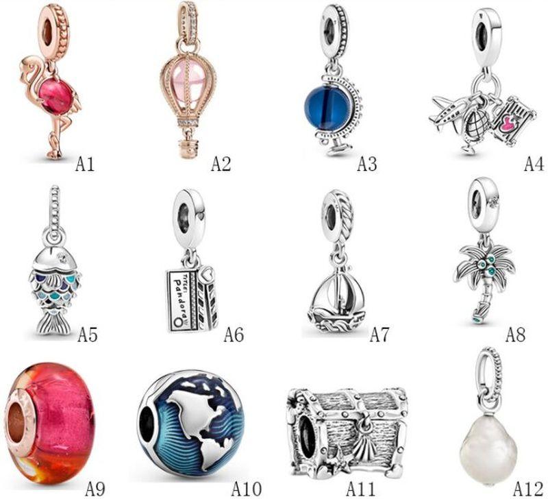 Summer Series 925 Sterling Silver Charms For Bracelets Necklace