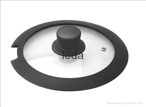 Temper glass lid with silicone rim 3