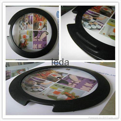 Temper glass lid with silicone rim 4