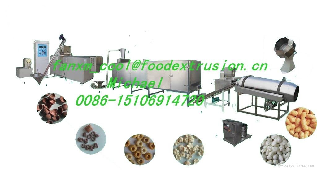 Breakfast cereal      processing  machines  extruders
