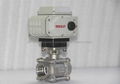 three pieces pneumatic ball valve