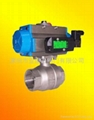 three pieces pneumatic ball valve