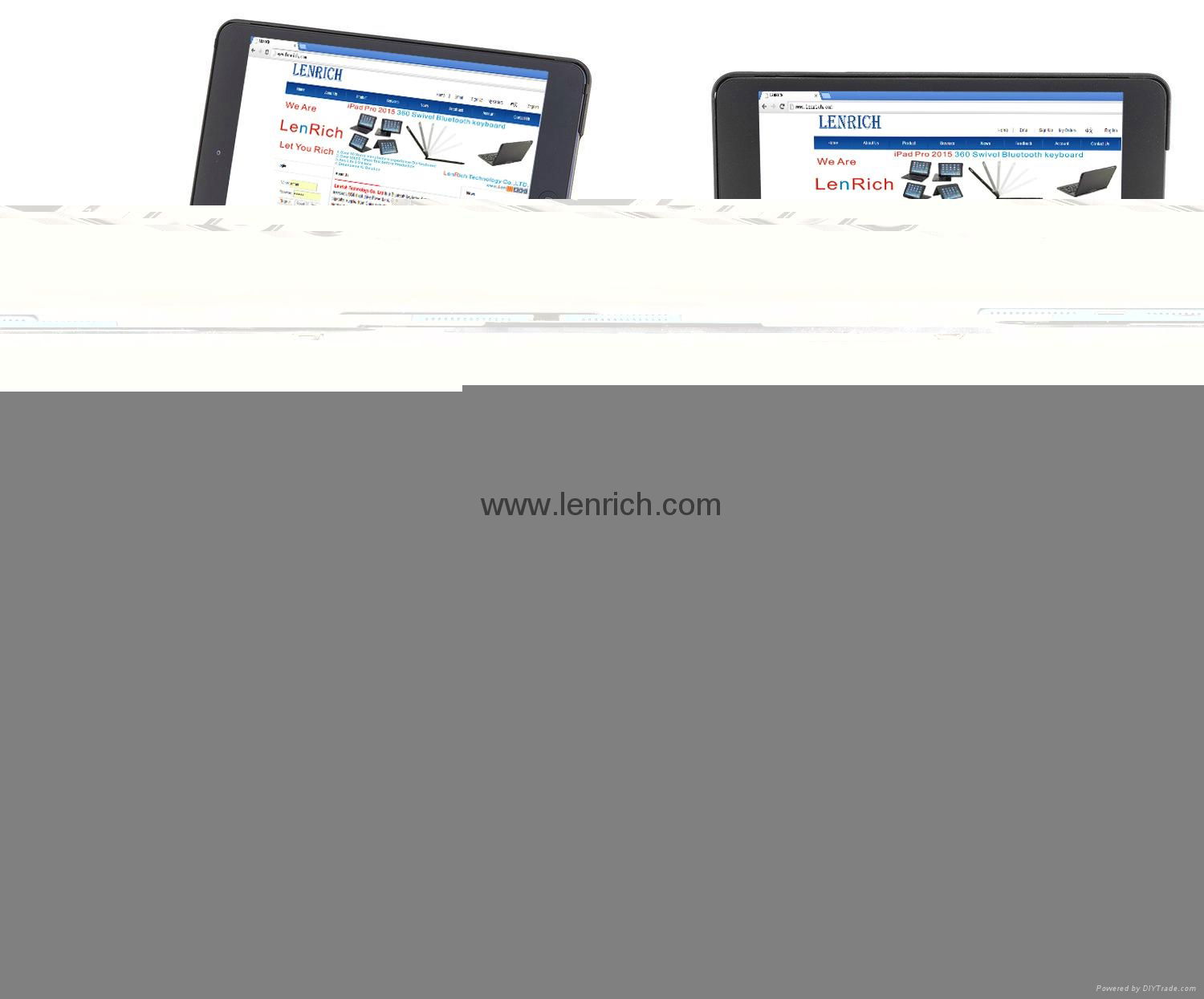 Lenrich iPad mini 4 Keyboard Cover 360 rotation swivel Ultra Slim Multi-Angle  2
