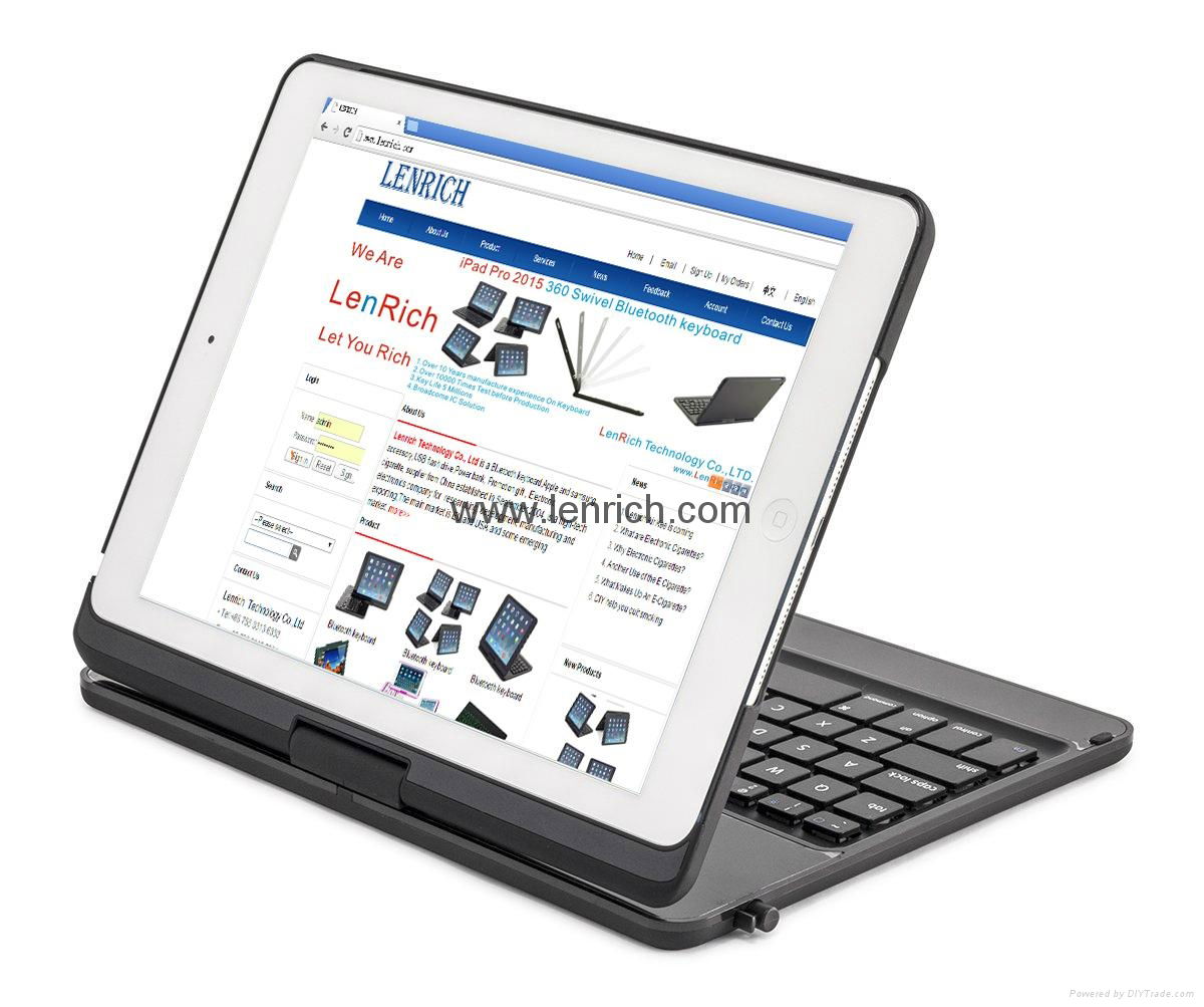 Lenrich iPad mini 4 Keyboard Cover 360 rotation swivel Ultra Slim Multi-Angle  3