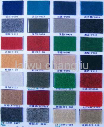 China manufacturer of 100% nonwoven needle punched exhibition carpet 5