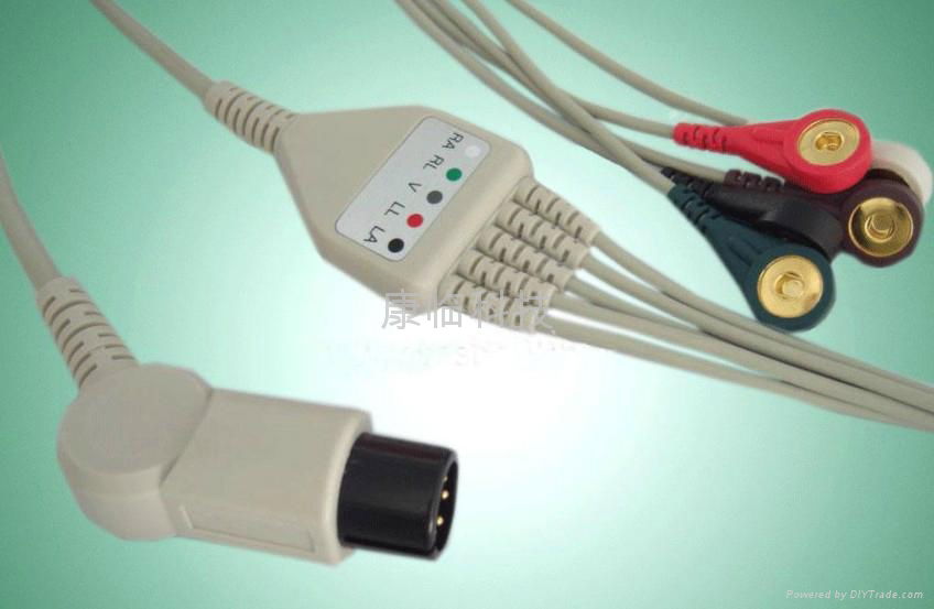 One-piece ECG 5-L cable