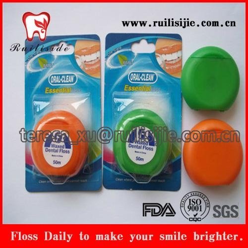 Oral care Dental Floss tool with wax unwax natural silk thread floss 3