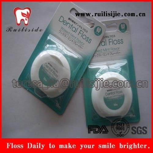Oral care Dental Floss tool with wax unwax natural silk thread floss 2