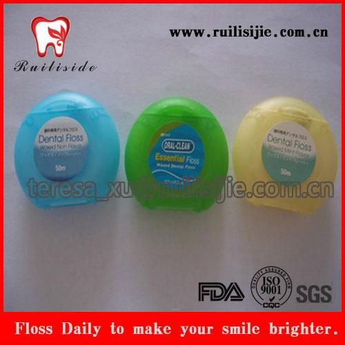 Oral care Dental Floss tool with wax unwax natural silk thread floss 5