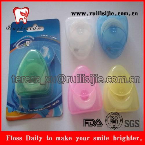 triangle shape gifts for dental promotion dental floss triangle shape container