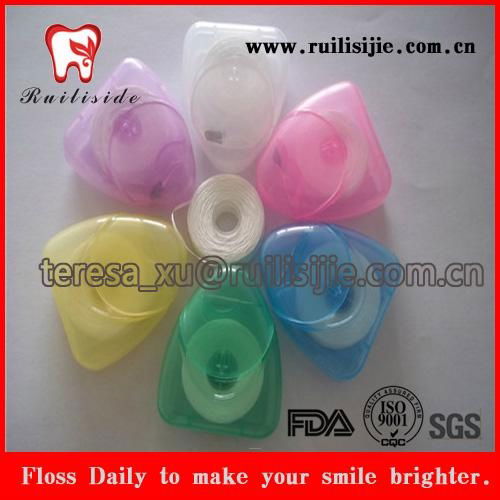 triangle shape gifts for dental promotion dental floss triangle shape container 3