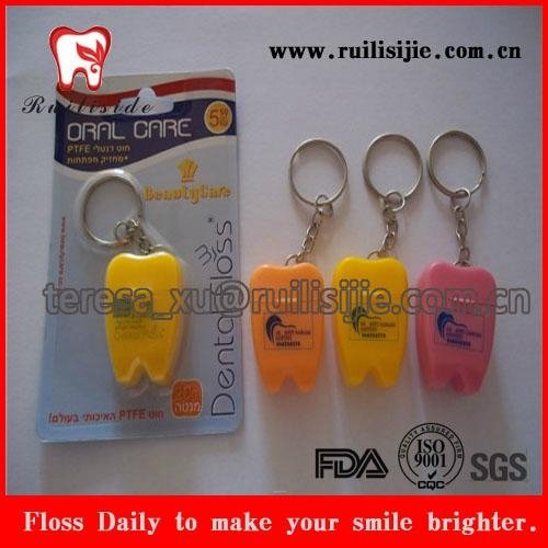 Christmas stickers dental flosser toothshaped plastic floss case 4