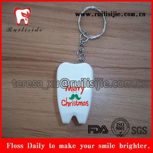 Christmas stickers dental flosser toothshaped plastic floss case 5
