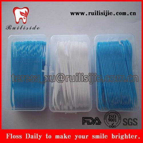 Plastic box packed dental floss picks,toothpicks,dental flosser