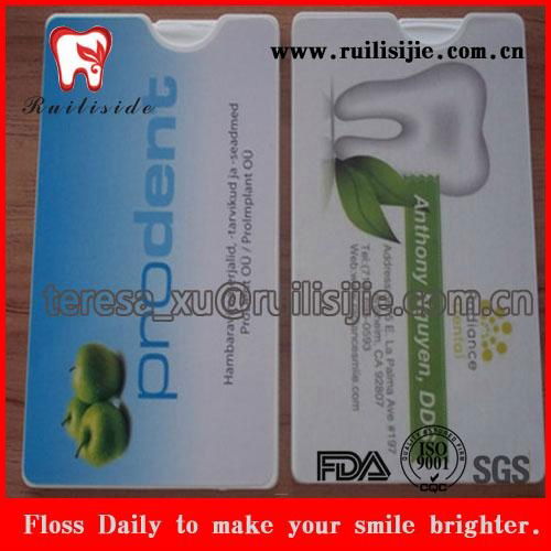 credit card dental floss tool print customized business information logo 2