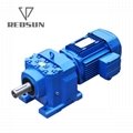 R series foot-mounted helical solid shaft gearbox