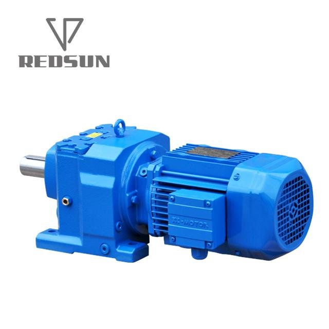 R series foot-mounted helical solid shaft gearbox 2
