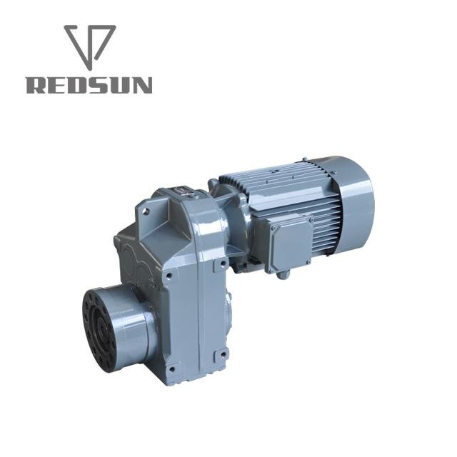 Parallel Helical Transmission Gearbox Reducer With Drive Belt 3