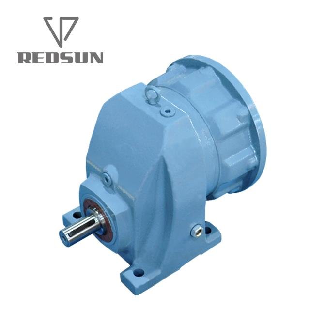 R series single stage helical gearbox gearmotor gear reducer 4