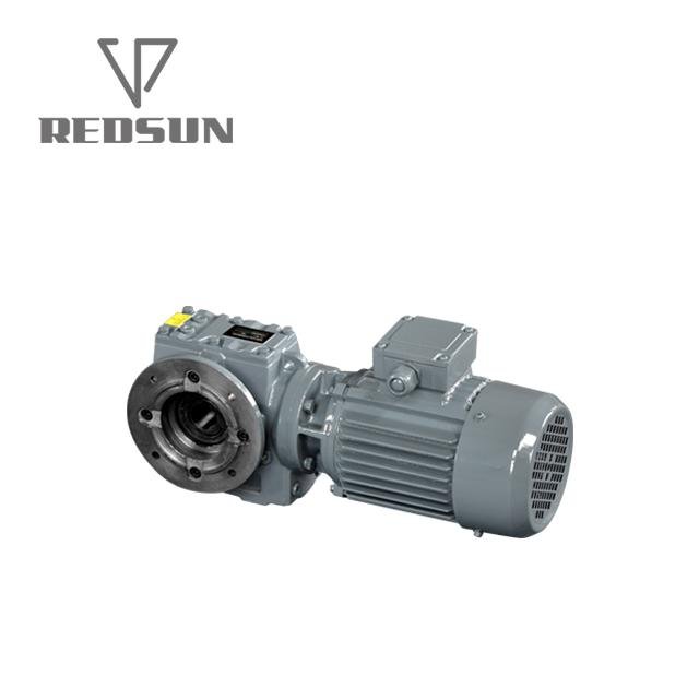  SAF series helical worm hollow shaft gear box with flange output 2