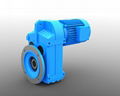 FAF vertical flange mounted helical parallel shaft gear box