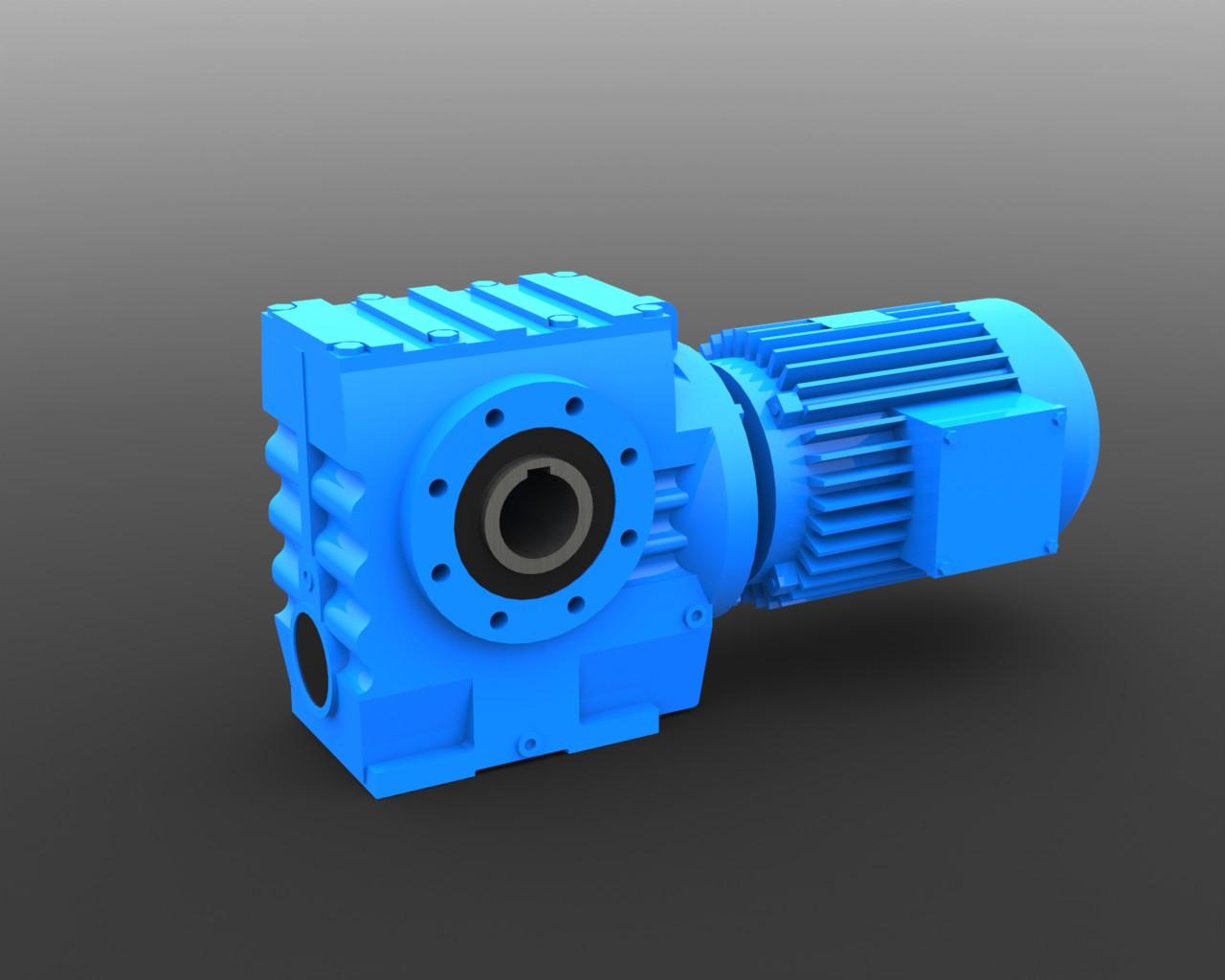  S series helical worm gearbox with solid shaft output 2