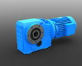 K series right angle output helical gear reducer/ gearbox for foam press compact 3