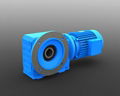 Helical gear K series solid input gearbox with motor 3