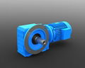 Helical gear K series solid input gearbox with motor 5